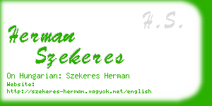 herman szekeres business card